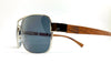 Aviator style glasses polarized ebony wood