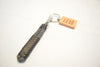 Image of LEaO OPTiCS Grey Ranked Paracord Key Fob with Bamboo LEaO Engraved Key Chain with Ring